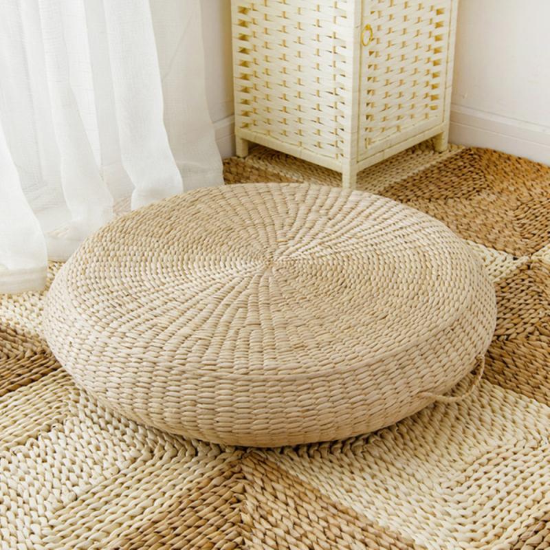 Round straw floor discount cushion