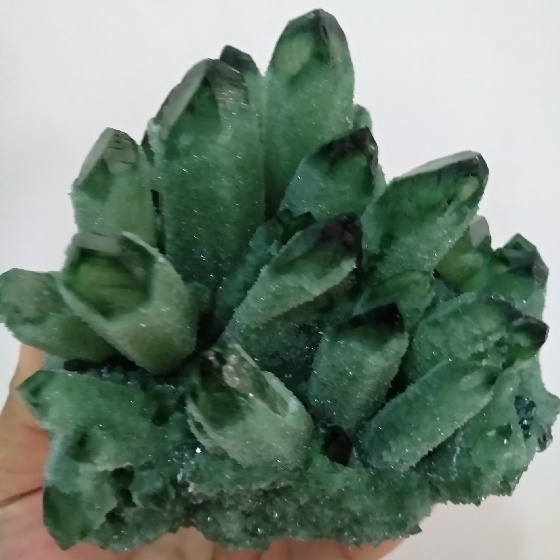 Natural Green Crystal Cluster Quartz Crystal Gem Stone Healing Mineral  Specimen